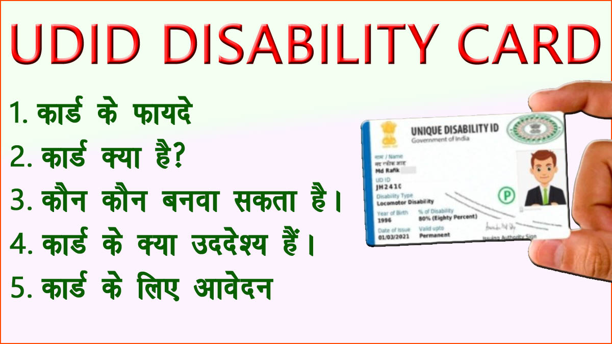 Benefits of UDID Card